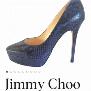 Jimmy Choo Snakeskin Platform High Heels